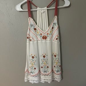 Floral Linen Tank Top